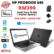 HP Probook 640 Core i5-4th Laptop Window 10 Pro 8GB Ram 512GB SSD Original webcam Gaming Laptop
