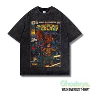 Ghostxyz T-Shirt "Guardian Of The Galaxy" Wash Oversize Vintage Tee Baju Kaos