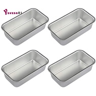 4Pcs Aluminum Alloy Loaf Tin Rectangular Non-Stick Bread Mould Bread Loaf Pans  Kitchen Dining Bar S