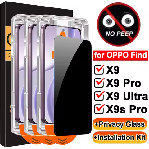 Privacy/HD Clear Screen Protectors with Easy To Install Kit for OPPO Find X9/X9 Pro/X9 Ultra/X9s Pro