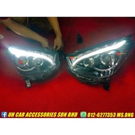Perodua myvi lagi best 2012-2015 led projector daylight headlamp light head lamp lights