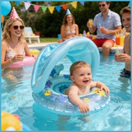 Pool Inflatables for Kids Water Toys with Canopy Whale Floating Water Floats Swim Toys for Beach Lak