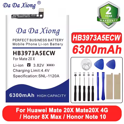 NEW 6300mAh HB3973A5ECW Battery for Huawei Mate 20 X 20X Mate20X 4G EVR-AL00 / Honor 8X Max / Honor 