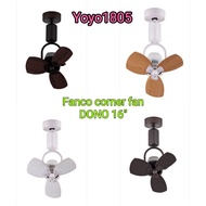 Fanco corner fan DONO 16 inch (ceiling+ wall mounting)