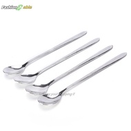FAMY 16cm Long Handle Stainless Steel Tea Coffee Spoons Ice Cream Cutlery FAA