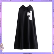 Medieval Knight Cloak With Hooded Tied Crusader'S Robe Roman Temple Warrior'S Cosplay Costume
