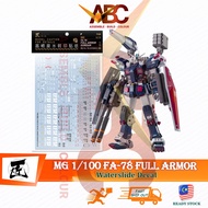 [Artisan's Club] Waterslide Decal - MG 1/100 FA-78 Full Armor Thunderbolt Ka (Fluo) FA78 FA 78 Water