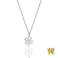 Jewellant - Rhodium Clover Silver Necklace, Genuine 925 Silver Silver Women's Necklace, Rhodium Clover Necklace