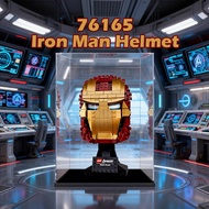 Acrylic Display Box 透明防尘展示盒 Kotak Telus For Lego Collection Storage For Lego 76165 Iron Man Helmet