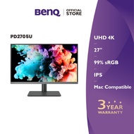 BenQ PD2705U 27นิ้ว 4K HDR10 IPS 99% sRGB USB-C Mac-Ready Designer Monitor (จอคอมงานกราฟฟิค, จอมอนิเตอร์ 4k 27นิ้ว)
