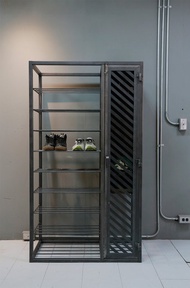 工業風鐵製衣鞋櫃/多層鞋櫃/訂製鞋櫃/全黑鐵焊接/商業空間