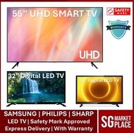 Samsung UA55U7000 Smart UHD TV 55 Inch | Sharp 2T-C32BD1X DVB TV 32 Inch | Philips 32PHT5009 DVB TV