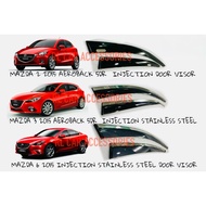 Mazda 2 3 hatchback 6 2014 - 2019 / CX8 2018 - 2025 Stainless Steel window sun rain Door Visor front