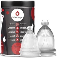 Bfree Menstrual Cup 2-Pack - Reusable Period Cup Leak-Free Eco-Friendly Tampon/Pad Alternative Femin