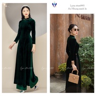 High Quality Green Velvet Ao Dai – Luxurious Attractive Design – Ao Dai BeautifulCNY Lyna Store1993