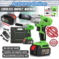 1/2 Inch Impact Wrench Cordless High Torque Impact Gun 2 in 1 Impact Drill Screwdriver Heavy Duty El