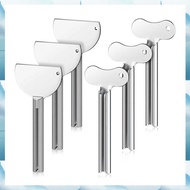 [G V W E] 6 Pcs Stainless Steel Toothpaste Tube Squeezers Key Toothpaste Squeezers for Bathroom Hair