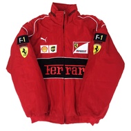 F1 เสื้อแจ็กเก็ต ปักลาย Ferrari Racing สําหรับผู้ชาย และผู้หญิง เหมาะกับการขี่รถมอเตอร์ไซค์