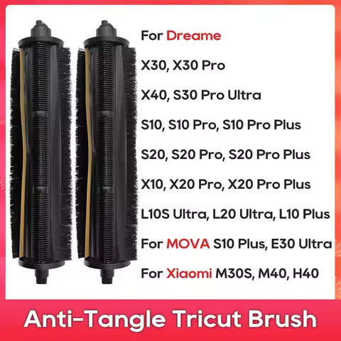 TriCut Brush Fit For Dreame X40 Ultra, X30 Pro, X20 Pro, S10, S20 Pro Plus, L10S Pro Ultra, Mova E30