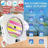 Portable CD Player LED Display Bluetooth Wall Mountable Music Player With IR Remote Control Wall CD 