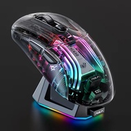 Aula-SC630ชาร์จไร้สายสนับสนุนเมาส์แม่เหล็กโปร่งใส SC630พร้อมบลูทูธสามโหมด2.4G PC อุปกรณ์เกมที่กำหนดเ