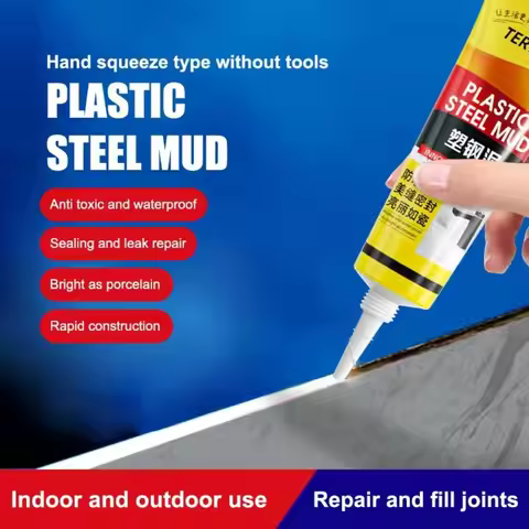 1Pcs New White Plastic Steel Mud Waterproof 120ml Epoxy Paste Mildew Proof Caulking Glue Kitchen Sin