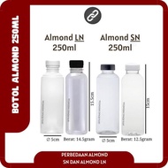 Almond Bottle 250 ML PET Plastic Bottle 250ml Plastic Drink Bottle/