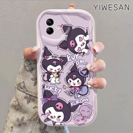 YIWESAN Casing Hp Samsung Galaxy A04 A04E M04 F04 Case Kuromi dan Melody bermotif Casing HP Kembar i