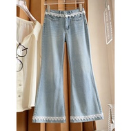 S~5XL plus jeans denim pants loose straight baggy jeans pants wide leg mopping trousers