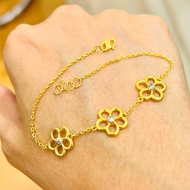 PUT3GOLD  RANTAI TANGAN BUNGA DAISY 2C/3C 916/22K
