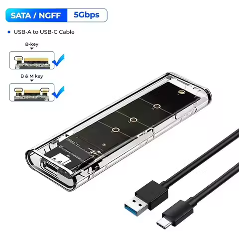Transparent External Enclosure Hard Disk Box Enclosure Adapter Mobile Hard Disk Case For Laptop Hard