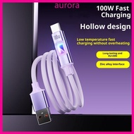 Auro 1 2 1 8m Fast Charging Data Sync Cable for Phone 17 16 15 Type C Charging Cable 100W 480Mbps Ty