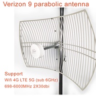 version 9 4G LTE wifi B310 routers antenna outdoor MIMO parabolic grid antenna /2x30dbi 698-6000mhz 