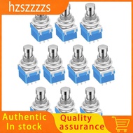 【hzszzzzs】10PCS Guitar Effects Pedal Footswitch 3PDT Stomp Pedal Switch 9-Pin Locking Push Button Fo