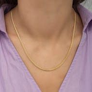BAC GOLD CUBAN CHAIN 18K Saudi Gold Original Vermeil Gold High Quality Necklace Fashion Accessories 