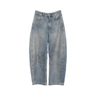 【สินค้ามือสอง】 โลเว่ LOEWE กางเกงยีนส์ Anagram Barrel Jeans กางเกงผ้าฝ้าย สำหรับผู้หญิง สภาพ A