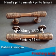 gagang pintu handle pintu rumah lemari unik kuningan antik klasik 19cm