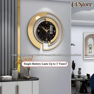 CCStore Nordic Luxury Wall Clock Modern Slient Quartz Wall Clock Living Room Decoration Clock Creati