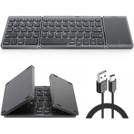 Foldable Bluetooth Mini Keyboard, Folding Portable Wireless Keyboard with touchpad,Travel Pocket Key