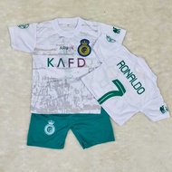 MHstore - WHITE AL NASSR KIDS' FOOTBALL SHIRT LATEST RONALDO AL NASSR FOOTBALL SHIRT SET AND