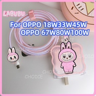 Cute Labubu Charger protective case For OPPO 33w/45w Charger Case TPU Charger Protector Cover for 18