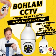 CCTV E27 Mini Nirkabel WiFi Camera Full HD Spy Cam Kamera Pengintai Pengawas Pemantau Keamanan Rumah