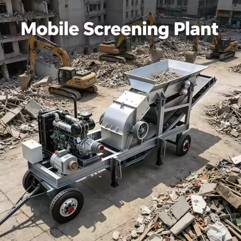 High Efficiency Mobile Jaw Crusher Station For Hard Rock Mining Reliable Rock Crushing Station For C