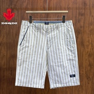 Quần Short Nam D2 Square 2025 Mùa Hè Quần Dài Vừa Vặn Cotton Nguyên Chất Kẻ Sọc Thẳng Quần Dài Vừa V