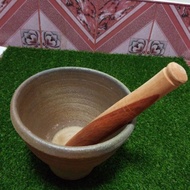 Mortar With Pestle 10 Inches 15 Use Papaya Salad And House Very Fast Delivery.