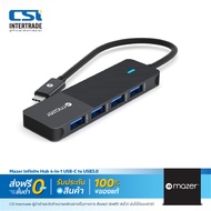 Mazer ฮับยูเอสบี USB-C Multimedia Pro Hub 4-in-1 USB 3.0 4 พอร์ต Black Edition สำหรับ Windows iOS Ma