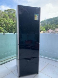 雪櫃 HITACHI 日立 R-SG38FPH (黑影玻璃面) JIS 容量 : 375公升 可自動制冰 多門雪櫃 搬屋 傢俬 家庭用品 拆舊 二手電器 貨到付款 洗衣機 包送貨安裝