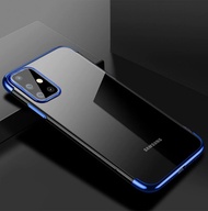 [ส่งจากไทย] Case Samsung Galaxy A71 เคสนิ่ม TPU CASE เคสซัมซุง SAMSUNG A71 ขอบสีหลังใส เคสกันกระแทก เคสซีลีโคน