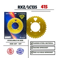 PAWAKI Sprocket Harden Steel Gold/Black 415 RXZ 125Z LC135 V1-V8 LAGENDA