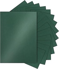 Silunkia 28 Sheets Dark Green Shimmer Cardstock 8.5 x 11 Craft Paper, 92lb Premium Glossy Paper Card
